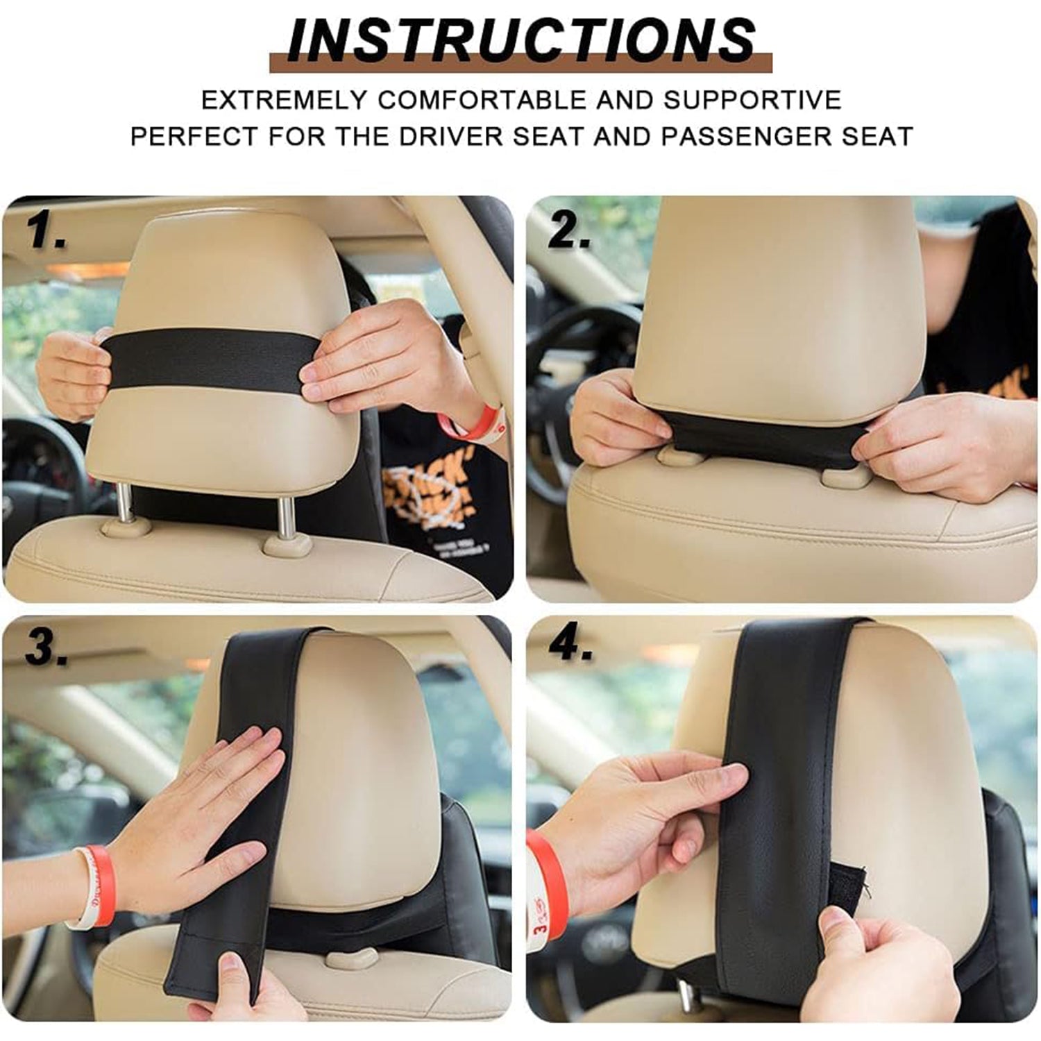 Say Goodbye to Neck Pain: Memory Foam Car Neck Pillow for Drivers (1 Pc, Mix Color) Say Goodbye to Neck Pain: Memory Foam Car Neck Pillow for Drivers (1 Pc, Mix Color)